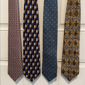Lot of 4 Zegna Ties
